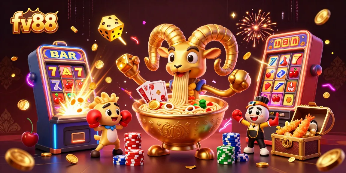 Experience exciting gaming adventures at fv88 with vibrant characters and dynamic casino visuals.