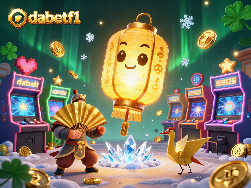 Experience dabetf1, a vibrant casino scene filled with engaging characters and glowing gaming elements.