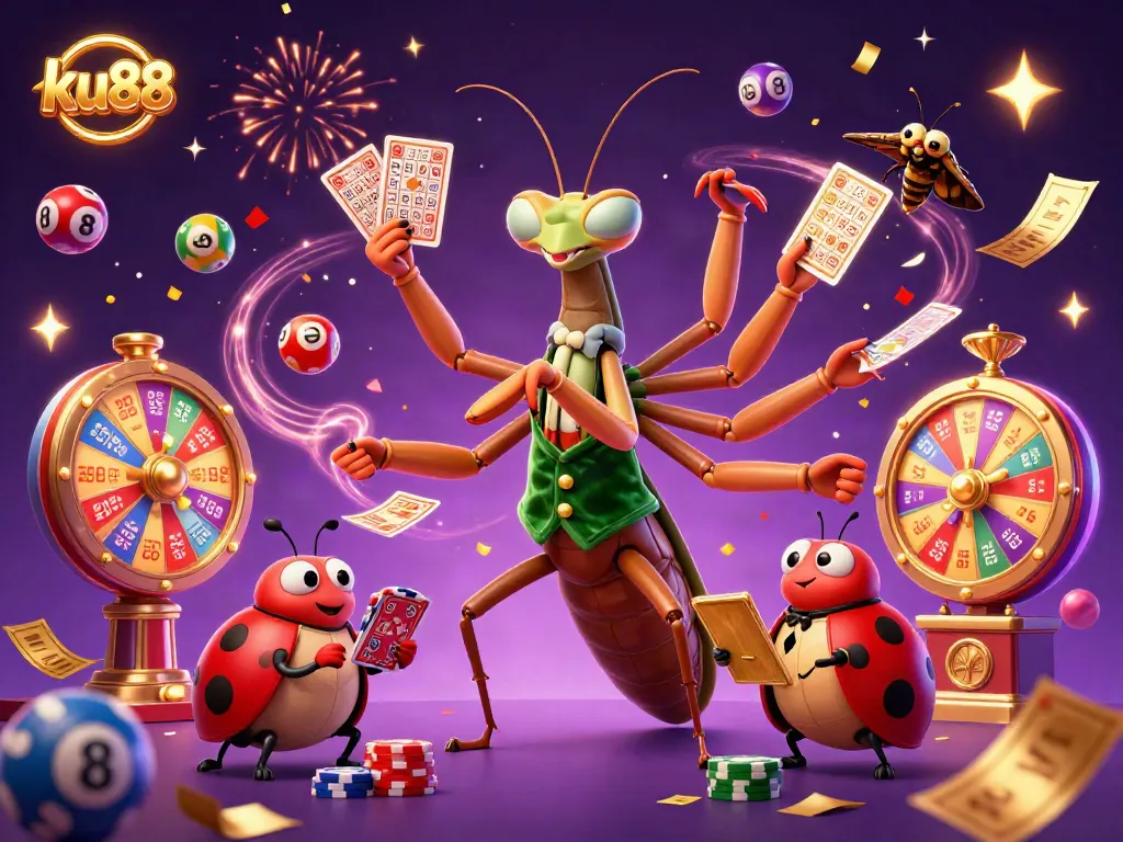 Engage with the excitement of ku88 casino games featuring vibrant lottery elements and lively characters.