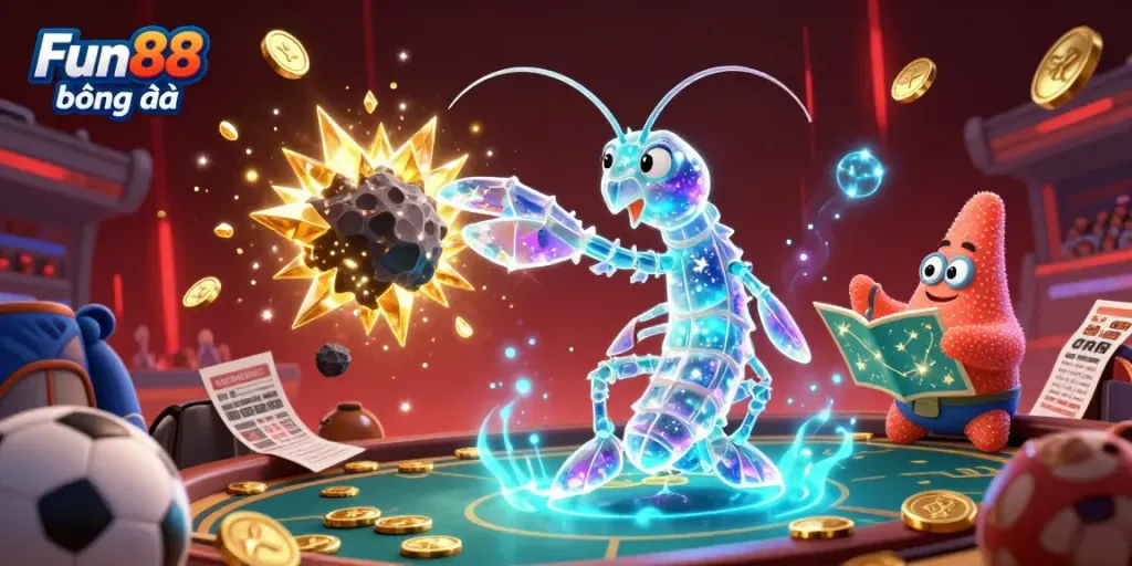 Engage in thrilling Fun88 bóng đá with a visual fusion of sports betting excitement and 3D adventure.